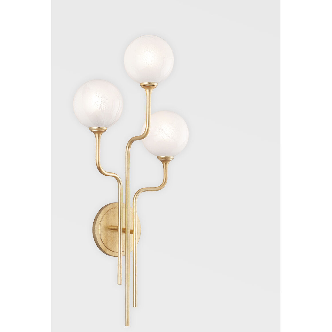 Onyx 3 Light 14 inch Vintage Gold Leaf Wall Sconce Wall Light