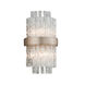 Chime 2 Light 8 inch Silver Leaf with Polished Stainless Accents Wall Sconce Wall Light
