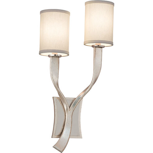 Roxy 2 Light 12 inch Modern Silver Wall Sconce Right Wall Light