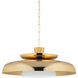 Ravenna 1 Light 34 inch Vintage Brass Pendant Ceiling Light
