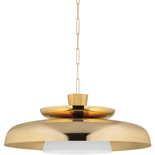 Ravenna 1 Light 34 inch Vintage Brass Pendant Ceiling Light