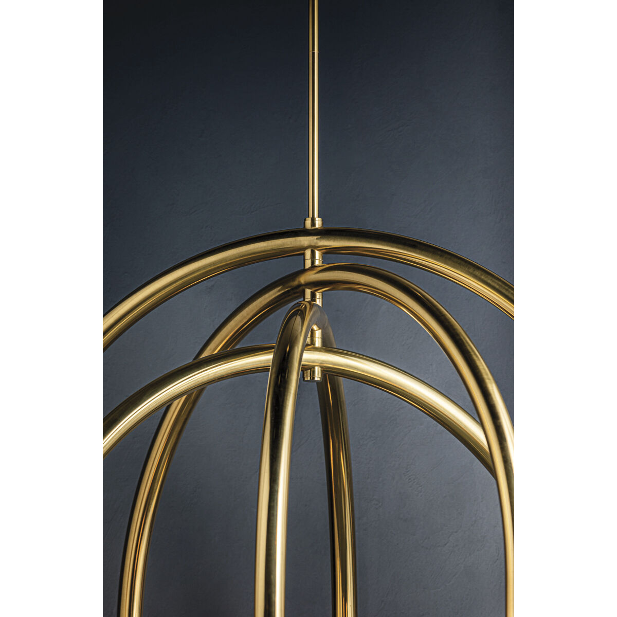 Zeme LED 47.75 inch Vintage Polished Brass Chandelier Ceiling Light