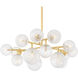 Glasgow 15 Light 46 inch Vintage Polished Brass Chandelier Ceiling Light