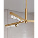 Annecy LED 50.5 inch Vintage Brass Chandelier Ceiling Light