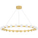 Linus LED 45.25 inch Vintage Brass Chandelier Ceiling Light