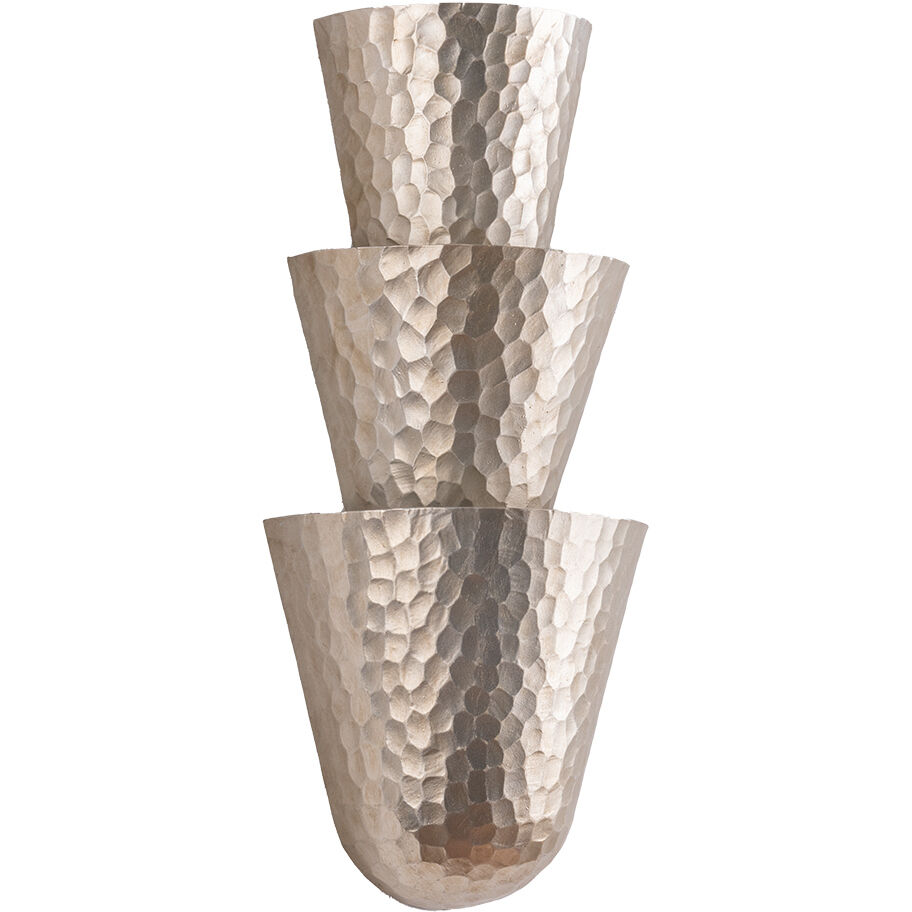 Bucharest Wall Sconce Wall Light in Warm Silver Leaf