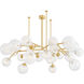 Glasgow 24 Light 67.25 inch Vintage Polished Brass Chandelier Ceiling Light