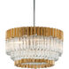Charisma 10 Light 36 inch Gold Leaf/Stainless Steel Chandelier Ceiling Light