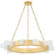Citrine LED 36 inch Vintage Brass Chandelier Ceiling Light