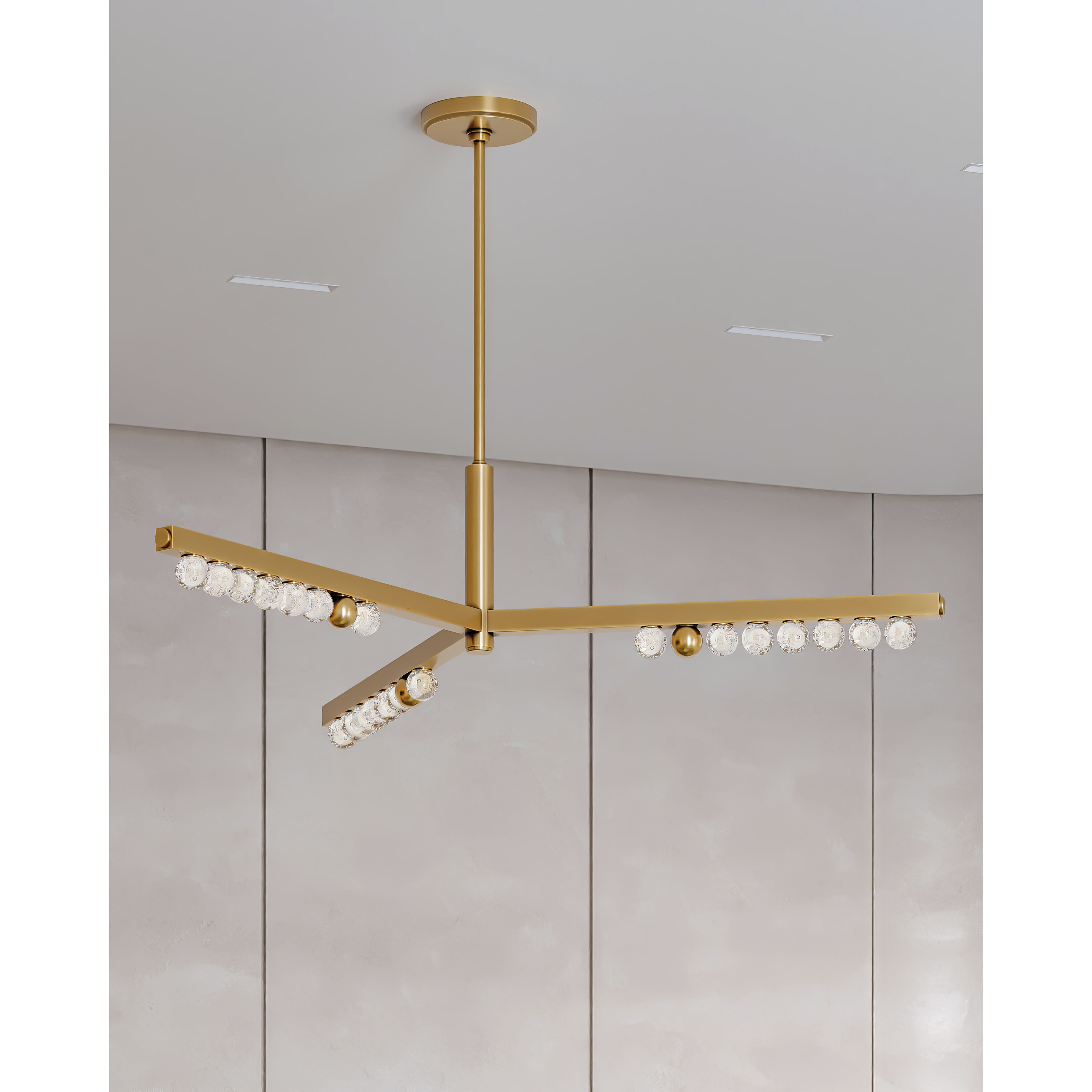 Annecy LED 50.5 inch Vintage Brass Chandelier Ceiling Light