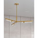 Annecy LED 50.5 inch Vintage Brass Chandelier Ceiling Light