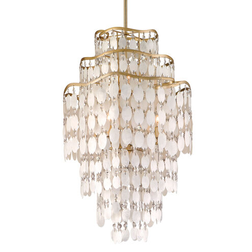 Dolce 12 Light 25 inch Champagne Leaf Pendant Ceiling Light in 9, 28.00