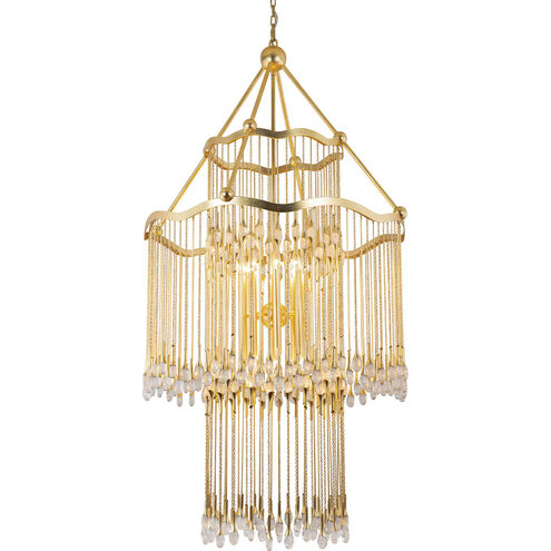 Kiara 16 Light 40 inch Gold Leaf Chandelier Ceiling Light