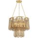 Milos 5 Light 26.5 inch Vintage Gold Leaf Chandelier Ceiling Light