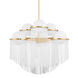 Celestial 6 Light 31.5 inch Aged Brass Chandelier Ceiling Light