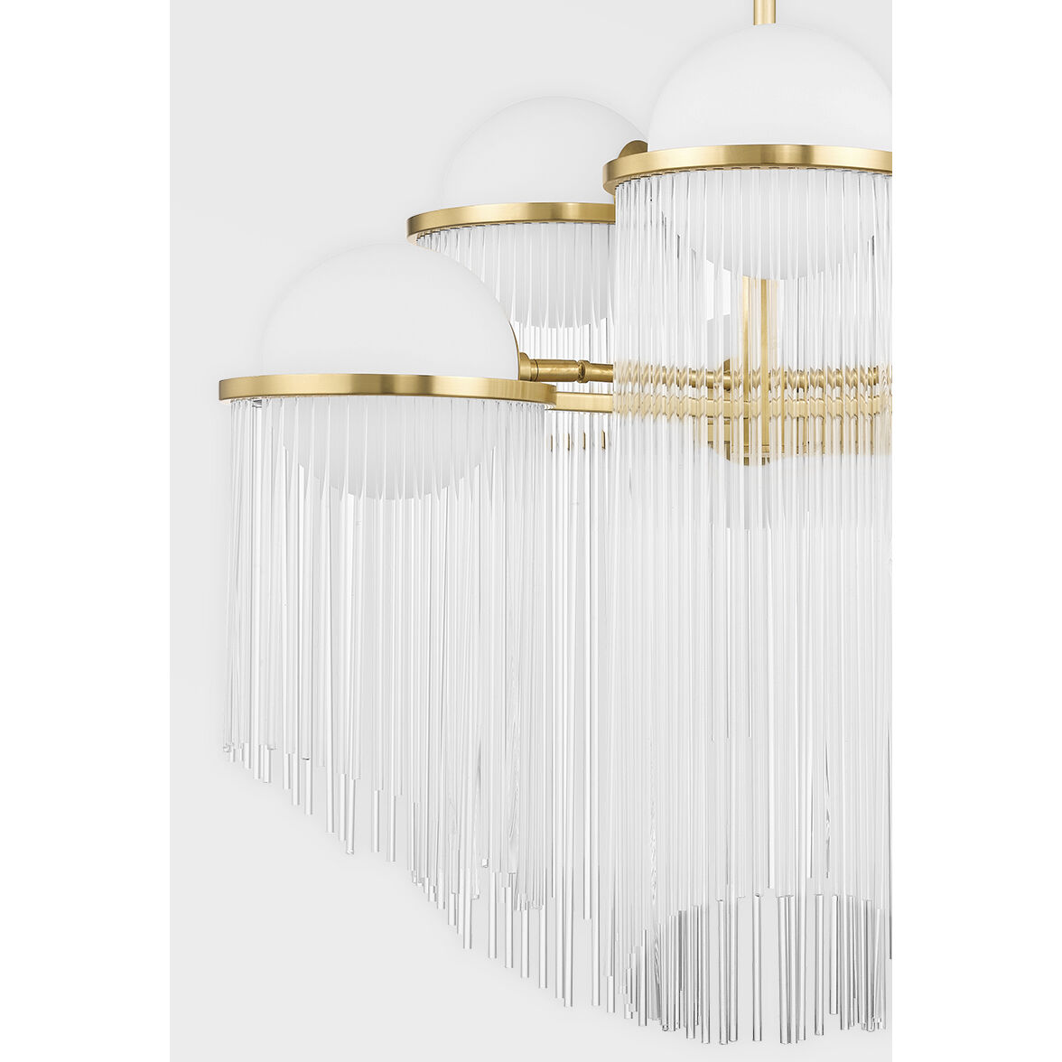 Celestial 6 Light 31.5 inch Aged Brass Chandelier Ceiling Light