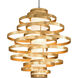 Vertigo 3 Light 45 inch Gold Leaf Chandelier Ceiling Light