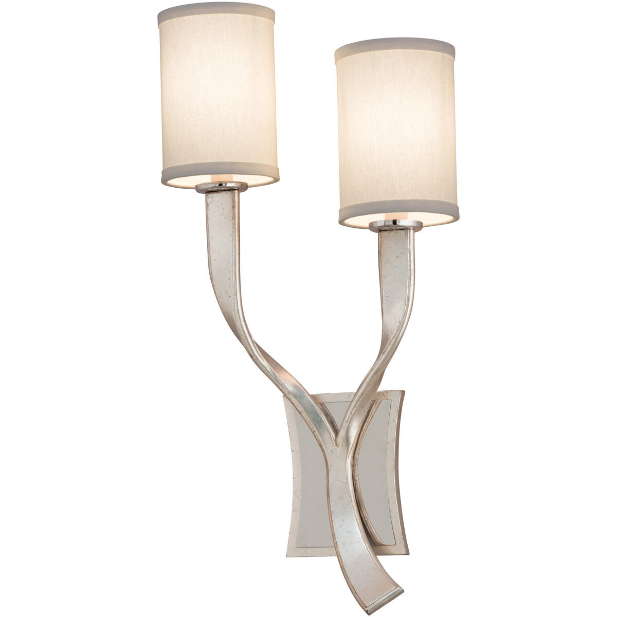 Roxy 2 Light 12 inch Modern Silver Wall Sconce Left Wall Light