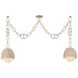 Piasu 2 Light 67.75 inch Champagne Leaf Linear Ceiling Light