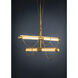 Lariat LED 7.75 inch Vintage Brass Chandelier Ceiling Light