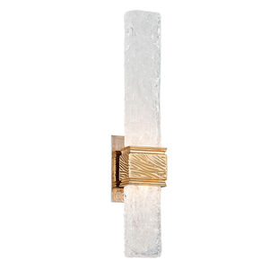 Freeze LED 5 inch Gold Leaf with Polished Stainless ADA Wall Sconce Wall Light