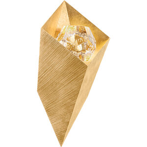 Conch LED 10 inch Vintage Gold Leaf Wall Sconce Wall Light