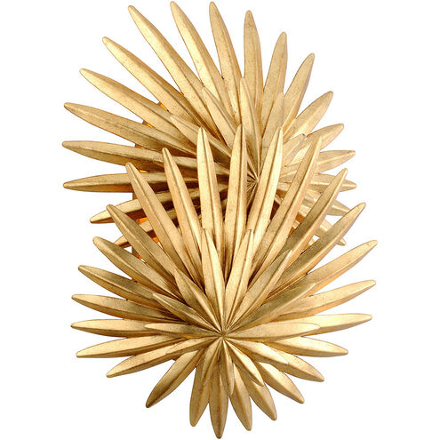 Savvy 2 Light 12.75 inch Vintage Gold Leaf Wall Sconce Wall Light