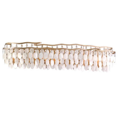 Dolce 7 Light 37 inch Champagne Leaf Bath Wall Light