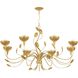 Innsbruck 8 Light 52 inch Vintage Gold Leaf Chandelier Ceiling Light