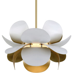 Ginger 1 Light 26.5 inch Gold Leaf/Soft White Chandelier Ceiling Light