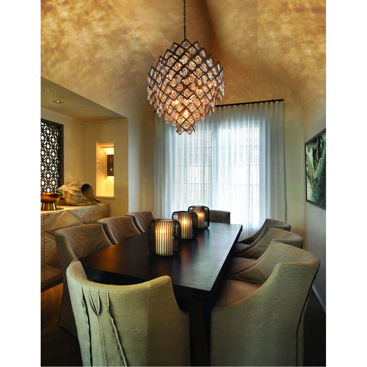 Tiara 32.25 inch Vienna Bronze Pendant Ceiling Light in 39.00