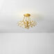 Vittoria 4 Light 18 inch Gold Leaf Semi Flush Ceiling Light