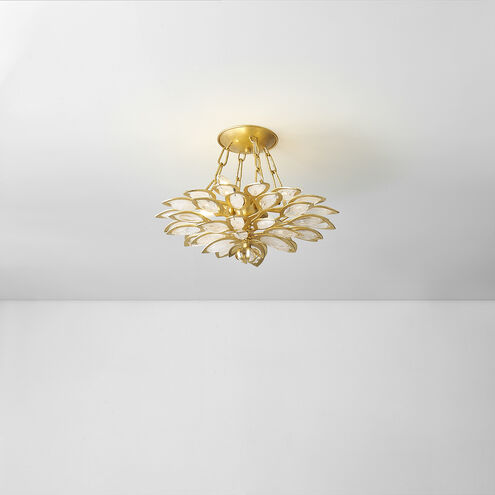 Vittoria 4 Light 18 inch Gold Leaf Semi Flush Ceiling Light
