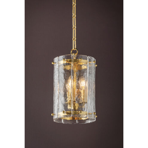 Rio 3 Light 10.25 inch Vintage Polished Brass Indoor Lantern Ceiling Light