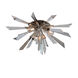 Inertia 3 Light 24 inch Silver Leaf Finish Flush Mount Ceiling Light