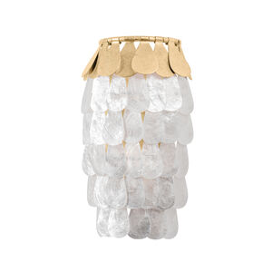 Coralie 2 Light 7 inch Vintage Gold Leaf ADA Wall Sconce Wall Light