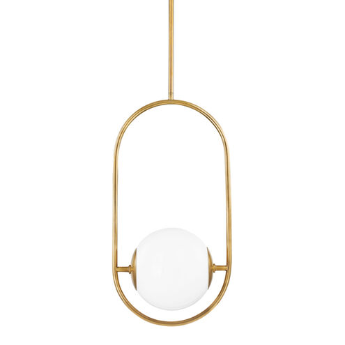 Everley 1 Light 10 inch Vintage Brass Pendant Ceiling Light