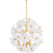 Hygea 6 Light 20 inch Gold Leaf Chandelier Ceiling Light