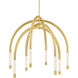 Zeme LED 47.75 inch Vintage Polished Brass Chandelier Ceiling Light