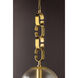 Nessa 1 Light 13 inch Vintage Brass Pendant Ceiling Light