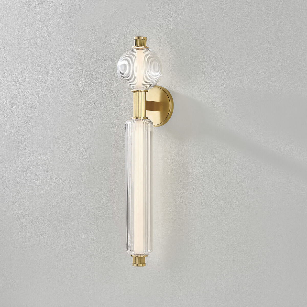Atom LED 5.5 inch Vintage Brass Wall Sconce Wall Light