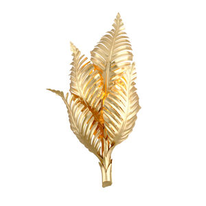 Tropicale 2 Light 12 inch Gold Leaf Wall Sconce Wall Light