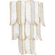 Cartagena 3 Light 12.75 inch Vintage Gold Leaf Wall Sconce Wall Light