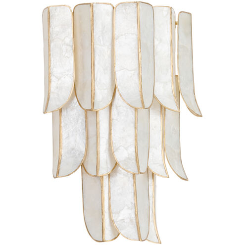 Cartagena 3 Light 12.75 inch Vintage Gold Leaf Wall Sconce Wall Light