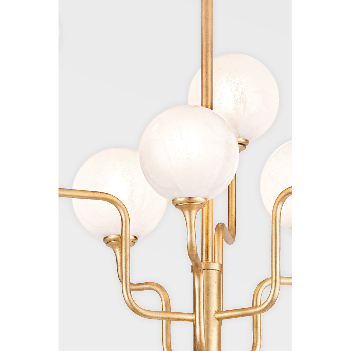 Onyx 6 Light 28 inch Vintage Gold Leaf Chandelier Ceiling Light