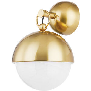 Althea 1 Light 8.75 inch Vintage Polished Brass Wall Sconce Wall Light