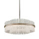 Chime 8 Light 26.75 inch Silver Leaf with Polished Stainless Accents Pendant Ceiling Light in 10.88