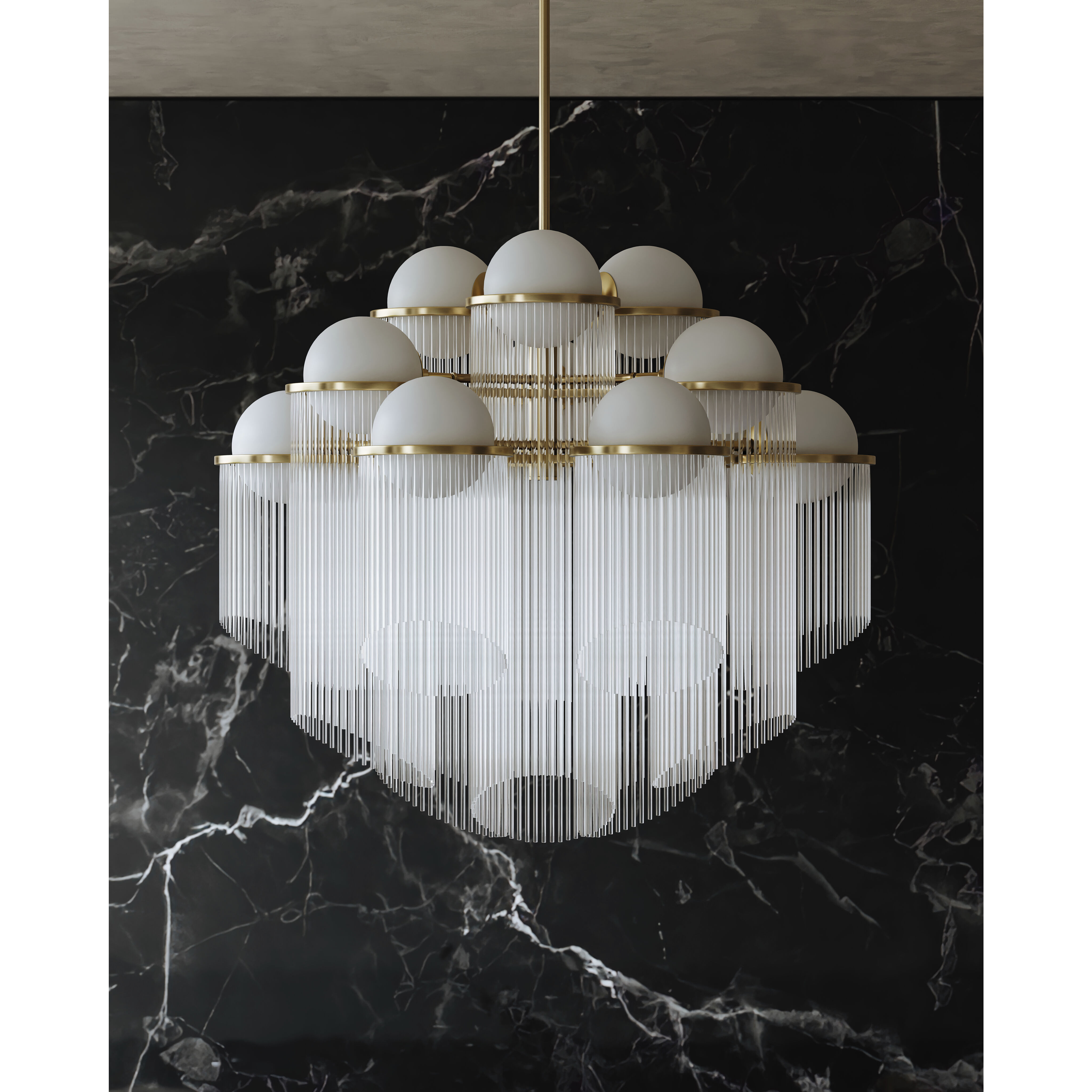 Celestial 12 Light 39 inch Aged Brass Chandelier Ceiling Light