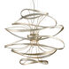 Calligraphy LED 42 inch Silver Leaf Chandelier Ceiling Light