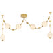 Corda LED 58 inch Vintage Brass Linear Ceiling Light